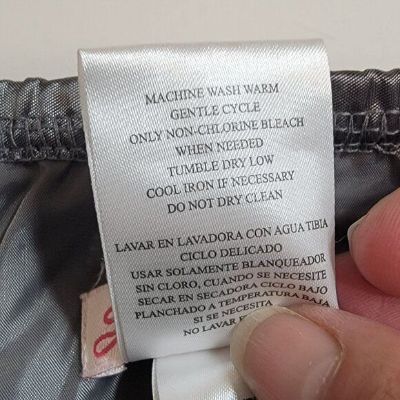 Jona Michelle Skirt, Girls 7, Silver Satin, Floral Embellishment, Tulle Hem, EUC - Picture 7 of 10